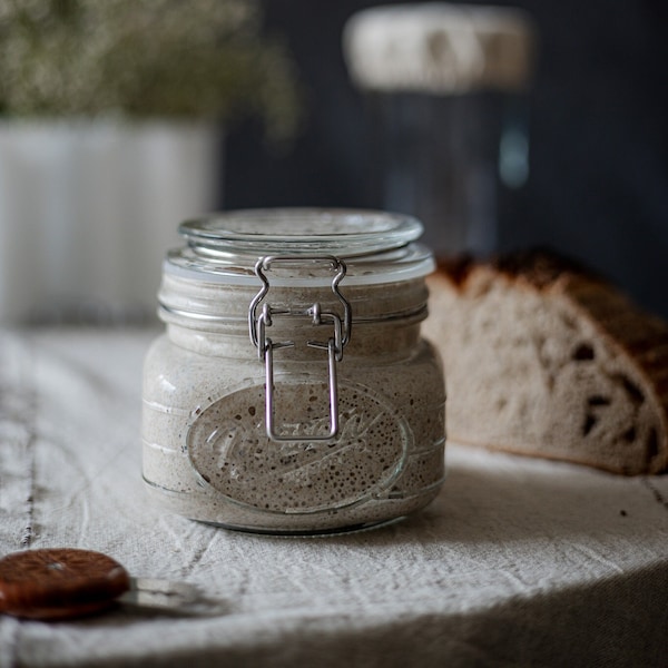 Bio Organic Glutenfrei Sauerteig Starter Anstellgut aus Demeter Vollkornreismehl