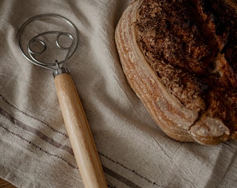 Brotteig Schneebesen - Danish Dough Whisk zum Rühren von Brotteigen