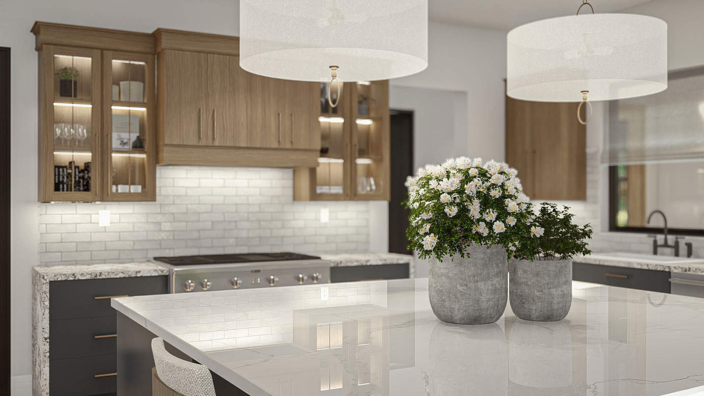 Kitchen Interior Design, Kitchen 3D Rendering, 3D Architectural ...