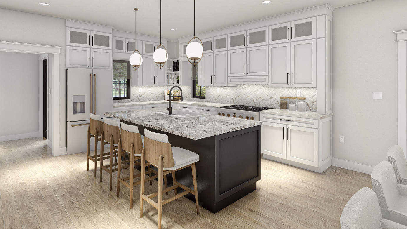 Kitchen Interior Design, Kitchen 3D Rendering, 3D Architectural ...