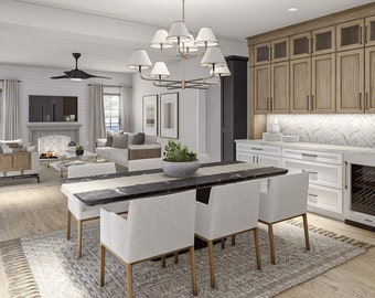 Küchen Innenausstattung, 3D-Rendering, 3D-Architektonik, 3D-Realistische Visualisierung, Übergangsküche, Design-Hilfe