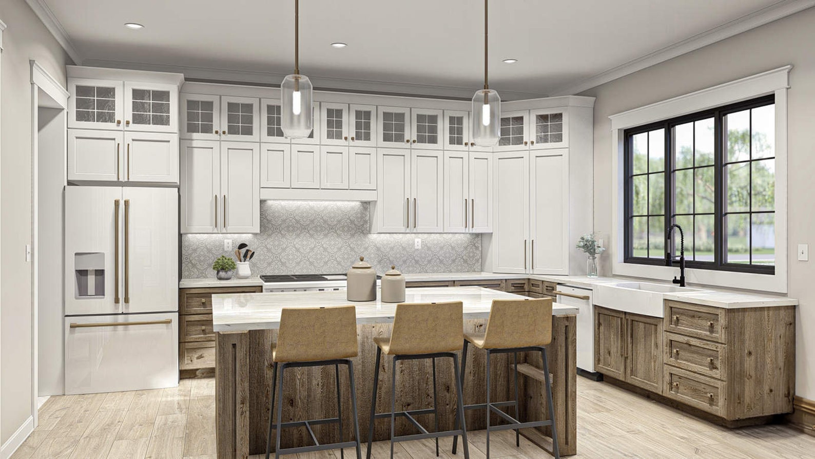 Kitchen Interior Designs, Kitchen 3D Rendering, 3D Architectural ...