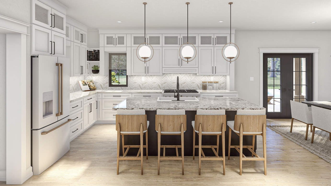 Kitchen Interior Design, Kitchen 3D Rendering, 3D Architectural ...