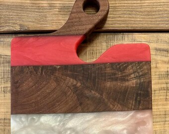 USA Epoxy Black Walnut Charcuterie/Cheese Board 12" x 23.5", ~0.5" Thick - Hand Crafted