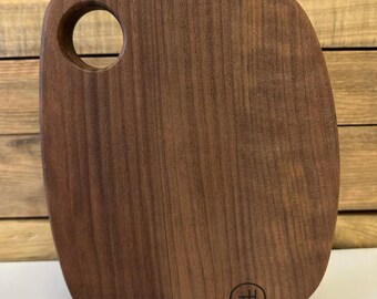 Solid Black Walnut Charcuterie/Cheese/Cutting Board 7.5" x 9", ~1" Thick - Hand Crafted