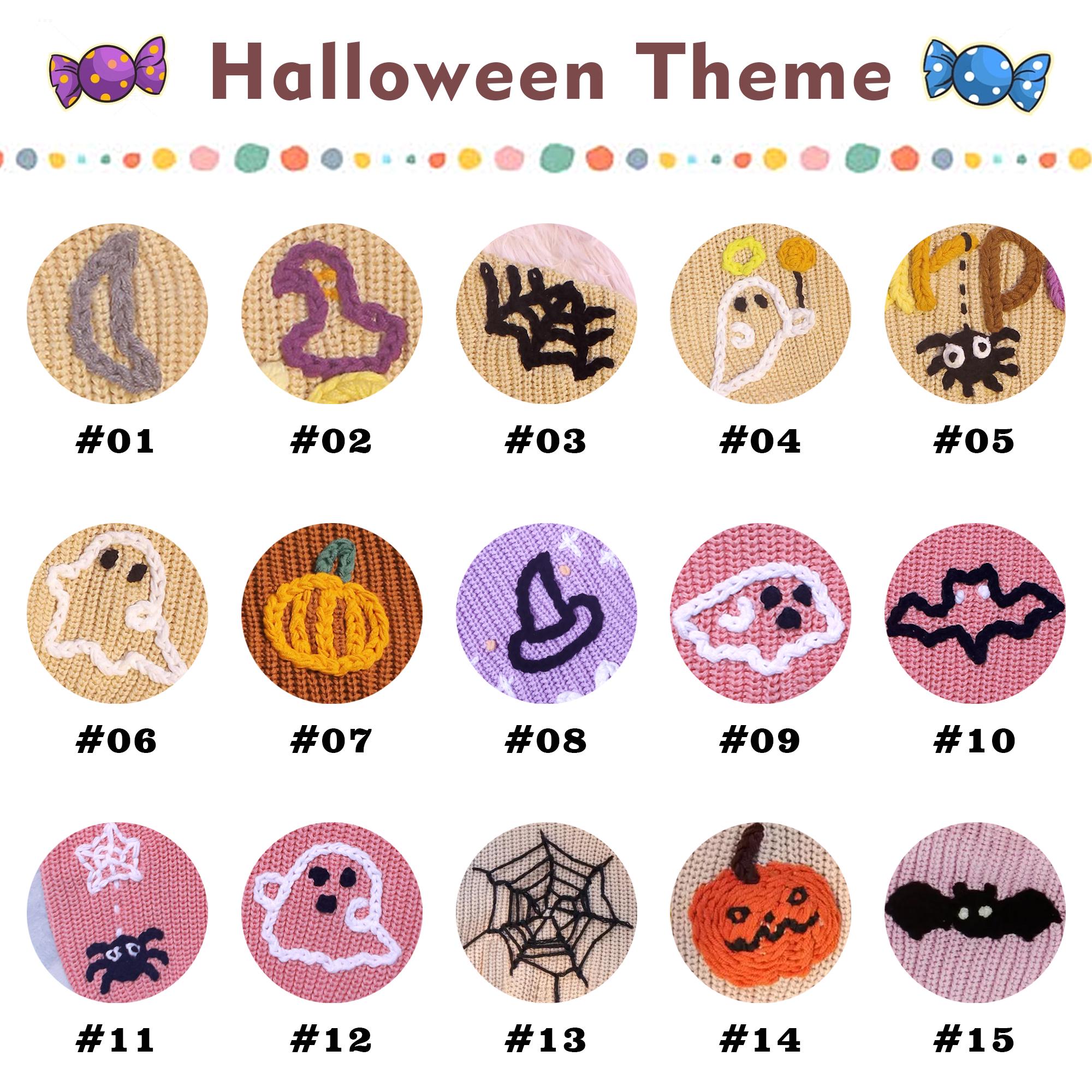 Halloween Themed Pattern Design Elements
