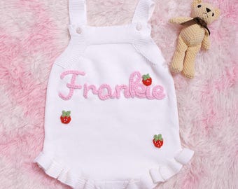 Baby Name Romper, Baby Summer Outfit, Baby Rompers Custom, New Born Baby Outfit, 1st Birthday Gift, Personalized Baby Girl Romoer, Baby Gift