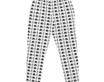 Survival Black/White - People are People are People Collection - Survival Campsite Pattern Women’s Joggers