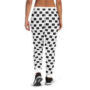 Gratitude Black/White V2 - People are People are People Collection - Heart Pattern Women’s Joggers