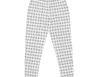 Duurzaamheid Zwart Wit - Mensen zijn mensen zijn mensen Collectie - Sustainable Planet Pattern Damesjoggers