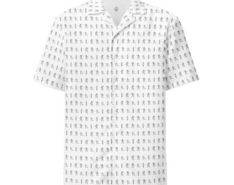 Menschen Schwarz Weiß - Menschen sind Menschen sind Menschen Sammlung - Menschen Muster Button Up Sommer Shirt