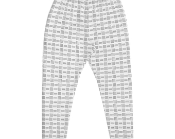 Water Black White - People are People are People Collection - Waves Pattern Men’s Joggers