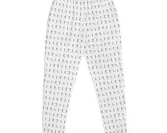 People Black White - People are People are People Collection - People Pattern Women’s Joggers