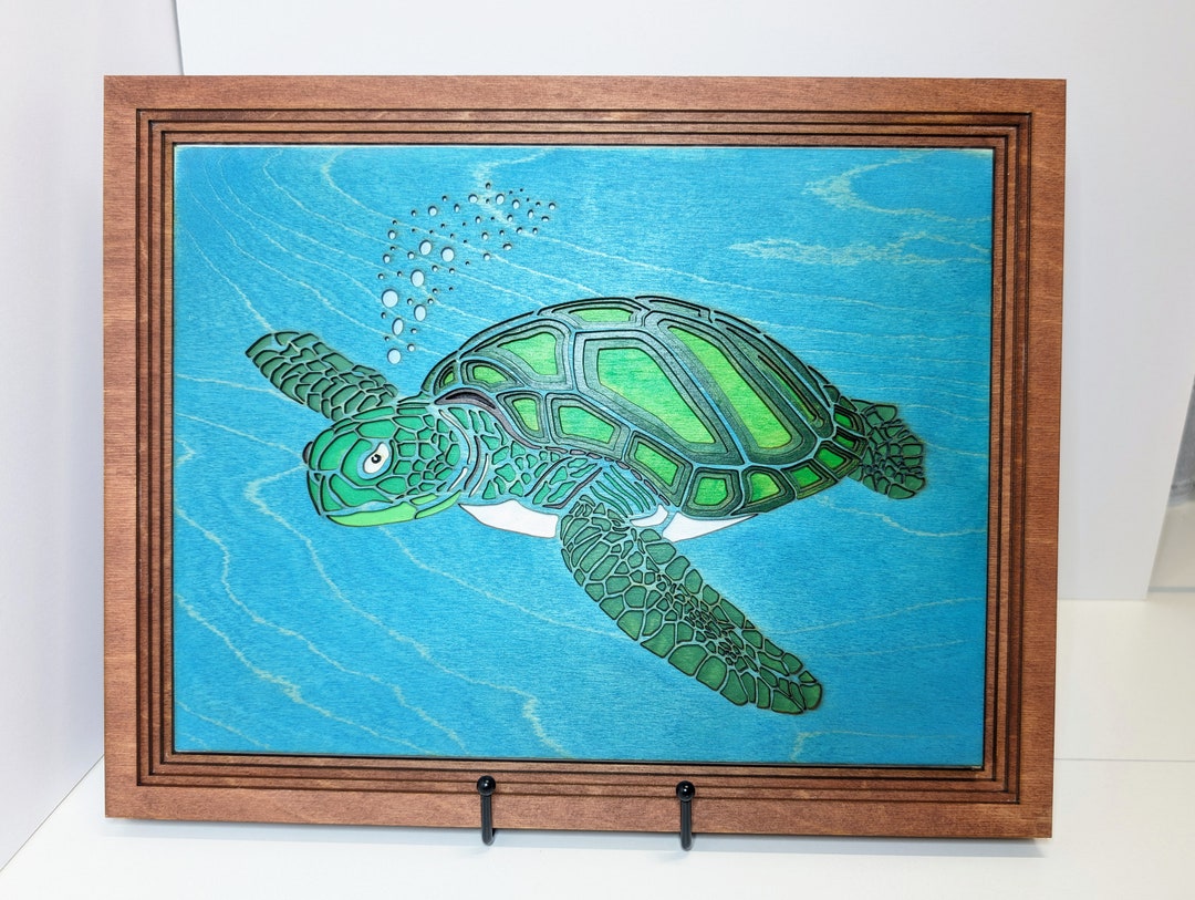 Multilayer Sea Turtle Wood Art - Wall Hanging - Home Decor - Etsy