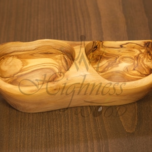 Natural Olive Wood Serving Board Platter Tray for Fruit Dessert Candy Snacks Nuts Compartments Serving Bowl