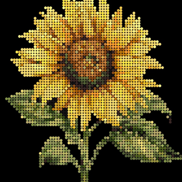 Sunflower - (Download Only) Diamond Art Painting PDF DOWNLOAD Round Drills 2.8mm