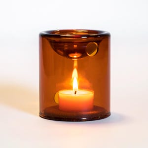 Marga Aroma Diffuser - Glass Essential Oil Burner, Ceramic, Touch to Turn Off