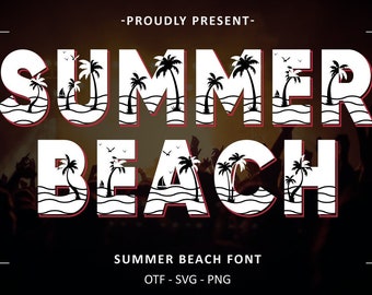 Summer Beach Schriftart | Sommer inspirierte Schriftart | Sommertext |  Sommerschrift | Strandschrift | Schriftart herunterladen | Digitale Schriftart | DigitalDownload