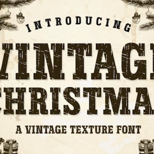Vintage Christmas Font | Vintage Font | Christmas Font | Vintage Style | Font | Text | Digital Font | DigitalDownload