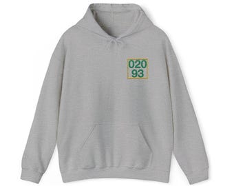 Sudadera con capucha de código postal de transportista rural: sudadera de oficina personalizada