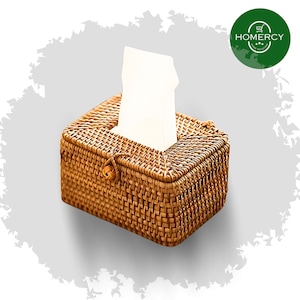 Quadratische Rattan-Gewebebox, handgemachte Rattanbox, Weidenaufbewahrung.