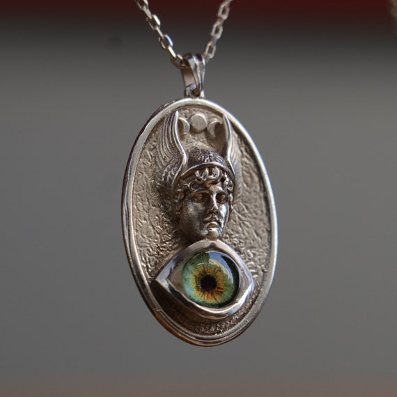 Hermès Stainless Steel Evil Eye Charm Pendant, 2021