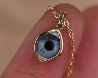 Blue Eye Pendant, Evil Eye 925 Silver Necklace, Personalized Jewelry
