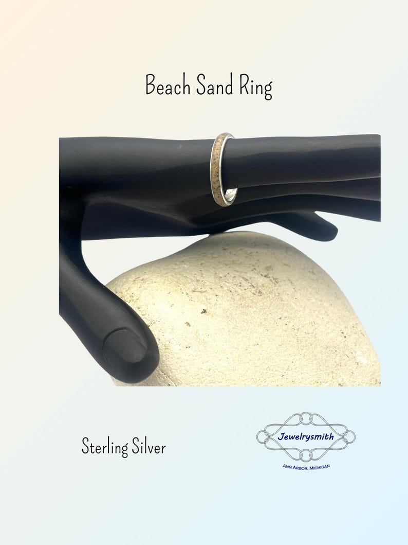 Sterling Silver Beach Sand Ring: Keepsake Jewelry - Etsy