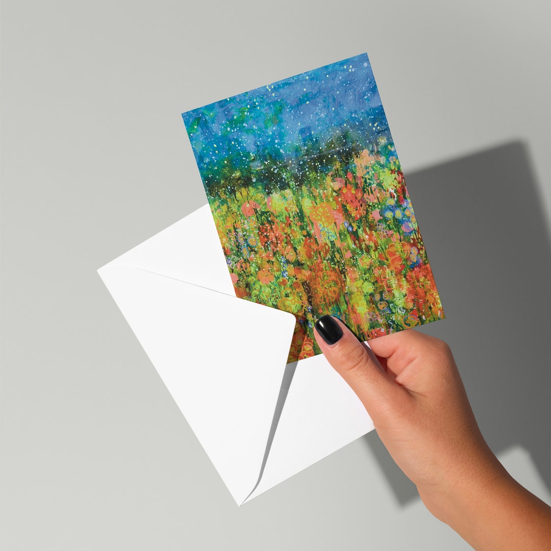 Blank Greeting Card With Envelope | Blank Greeting Card Floral | Blank ...