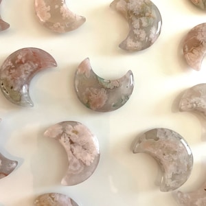 Cherry Flower Agate Moons
