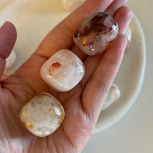 Fire Quartz Tumbles, Fire Quartz, Fire Quartz Polished Stone, Fire Quartz Gemstone, Fire Quartz Pocket Stone, Crystal, Energy Healing Stone