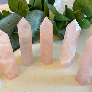 Rose Quartz Tower, Pink Crystal, Pink Tower, Rose Quartz