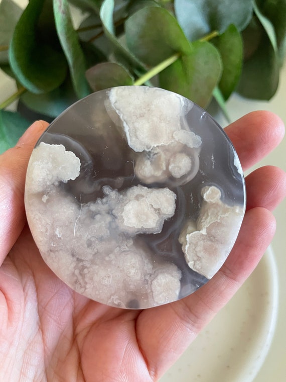 Flower Agate Disk Flower Agate Disk