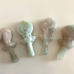 Flower agate mini wands