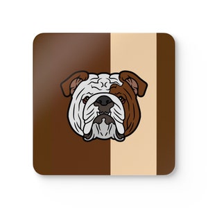 English Bulldog Corkwood Coaster Set
