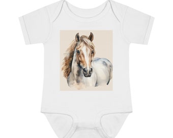 Majestic Horse Infant Baby Rib Bodysuit