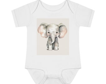 Baby Elephant Infant Baby Rib Bodysuit