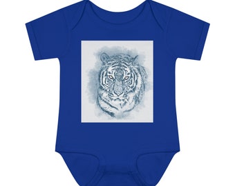 Blue Eye of The Tiger Infant Baby Rib Bodysuit