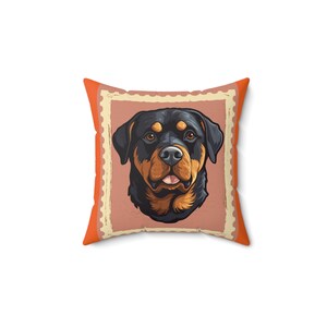Rottweiler Spun Polyester Square Pillow