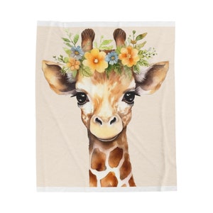 Wunderschöne Giraffen Samt-Plüsch-Decke