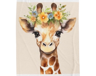 Beautiful Giraffe Velveteen Plush Blanket