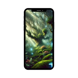 Enchanted Forest Digital Wallpaper | Mystical Nature Art for Phone | Glowing Magical Forest Digital Download