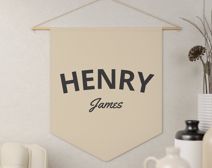 Custom Name Pennant Banner: Nursery Decor Flag