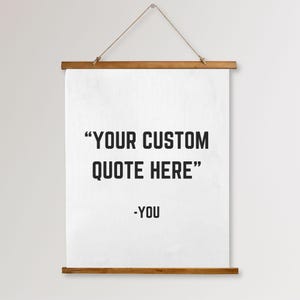 Custom Quote Wall Tapestry: Wood Topped Sign, Personalized Decor