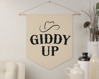 Giddy Up Pennant Sign: Western Nursery Decor