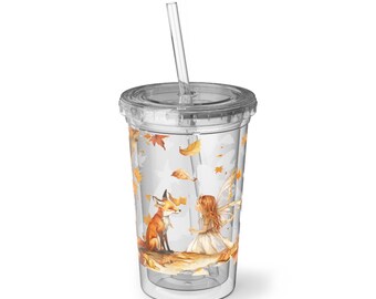 Fairy and Fox Cottagecore Suave Acrylic Cup