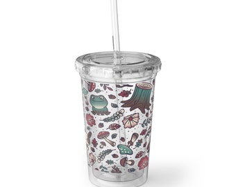 Kawaii Cottagecore Pattern Suave Acrylic Cup