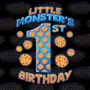 kleine Monster ersten Geburtstag niedlichen Design png Sublimationshemd Design