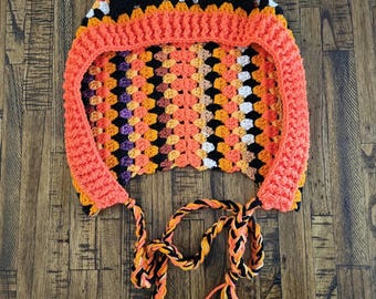 Kitty ear crochet hood