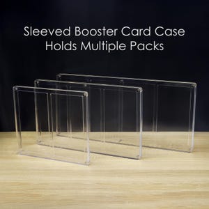 Trading Card Game (TCG) Multiple Sleeved Booster Pack Magnetic Protective Acrylic Case | Fits Two, Three or Four Packs | **CASE ONLY**